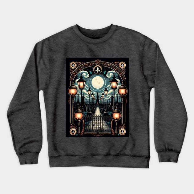 NOLA Midnight graveyard Crewneck Sweatshirt by gentlemanjoan